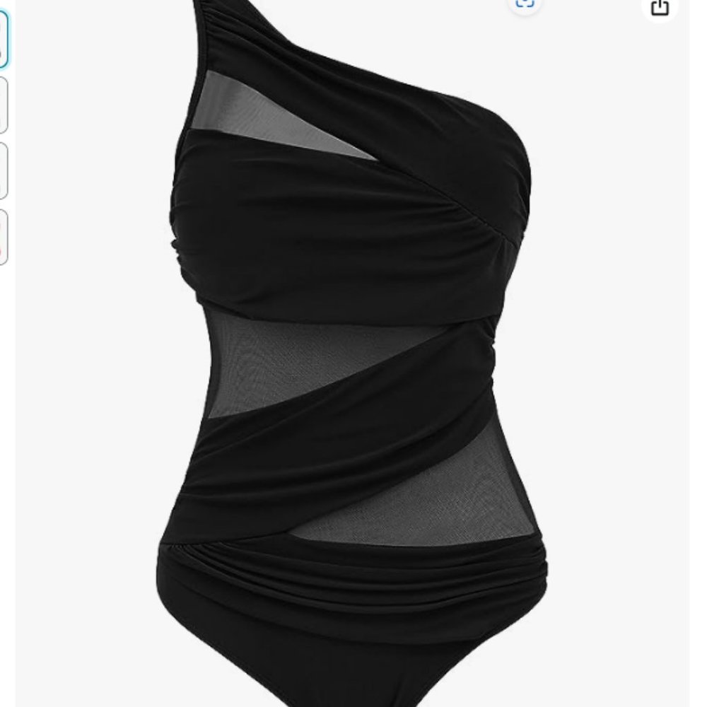 Runtlly Women's One Piece Swimsuits One Shoulder Plus Size Swimwear Bathing Suit